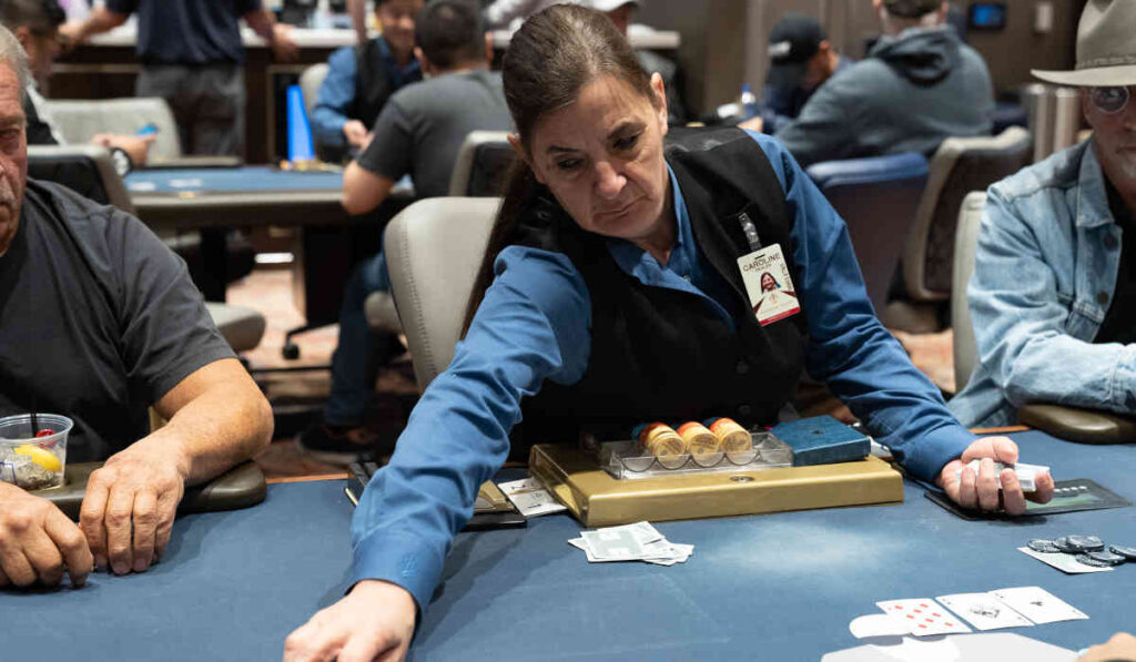 dealing cards in texas holdem