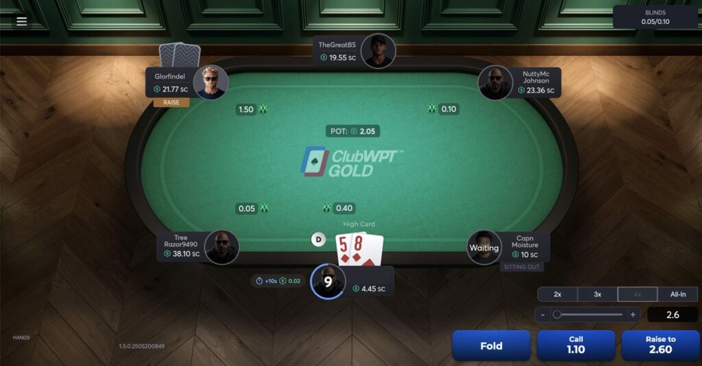 ClubWPT Gold Cash Games