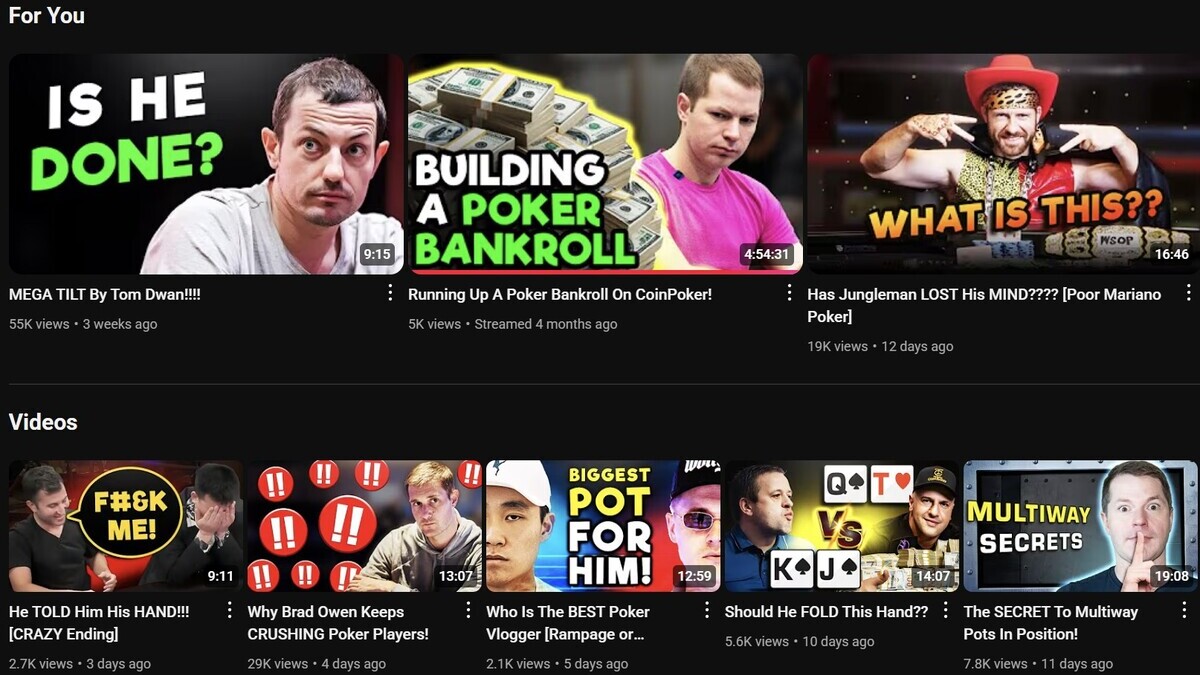 poker content restrictions on youtube