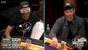 best live streamed hands, Antonio Esfandiari, Senor Tilt, Hustler Casino Live