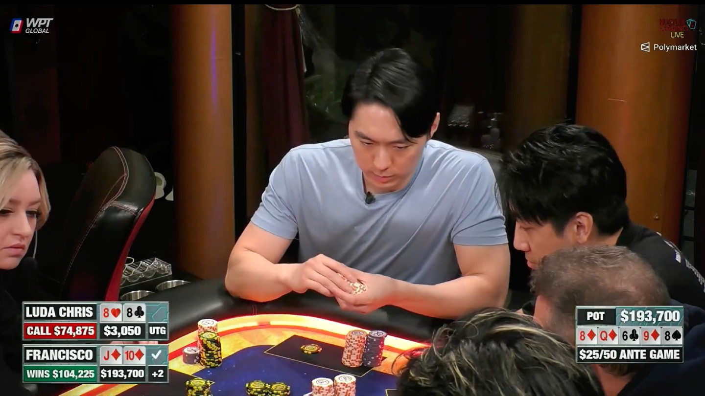 top streamed hands, hustler casino live, luda chris, fransisco