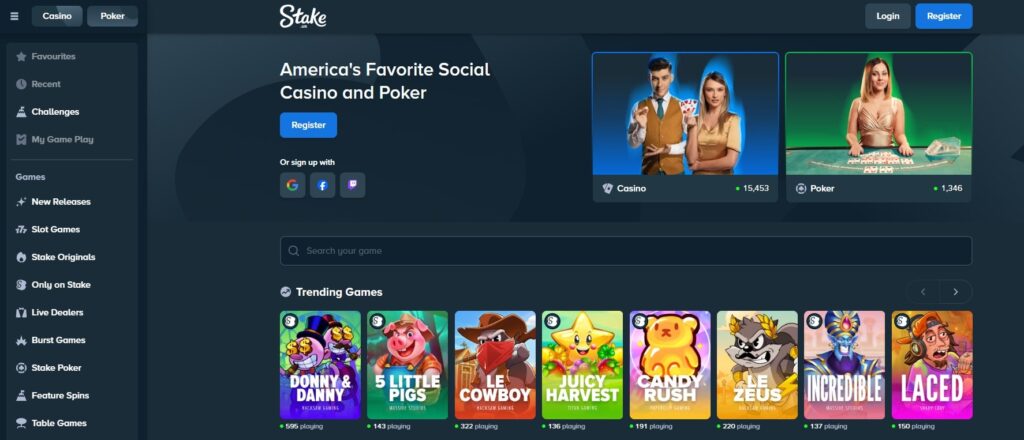 #1. Fortune Coins Casino Alternative Stake.us