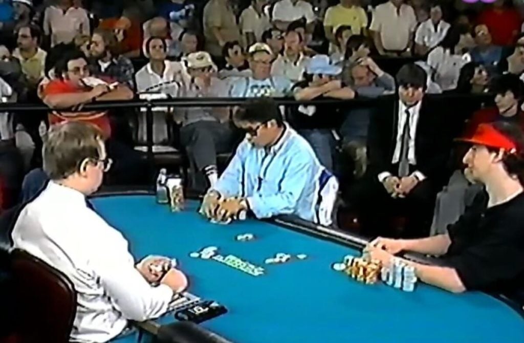 Johnny Chan and Erik Seidel at the 1988 WSOP Main Event