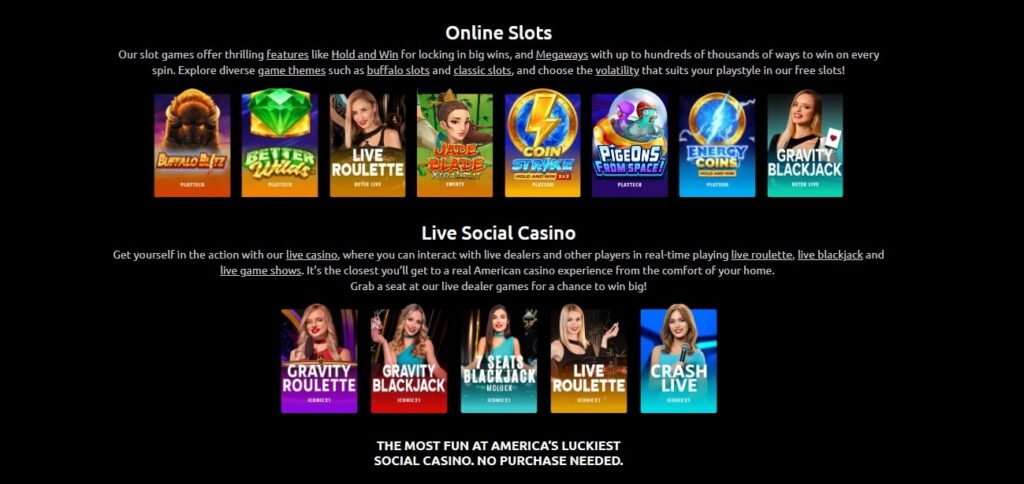 McLuck with Live Casino – #3 Fortune Coins Casino Alternative