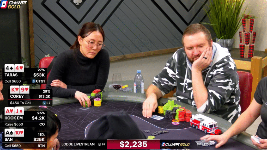 hustler casino live, taras, corey eyring