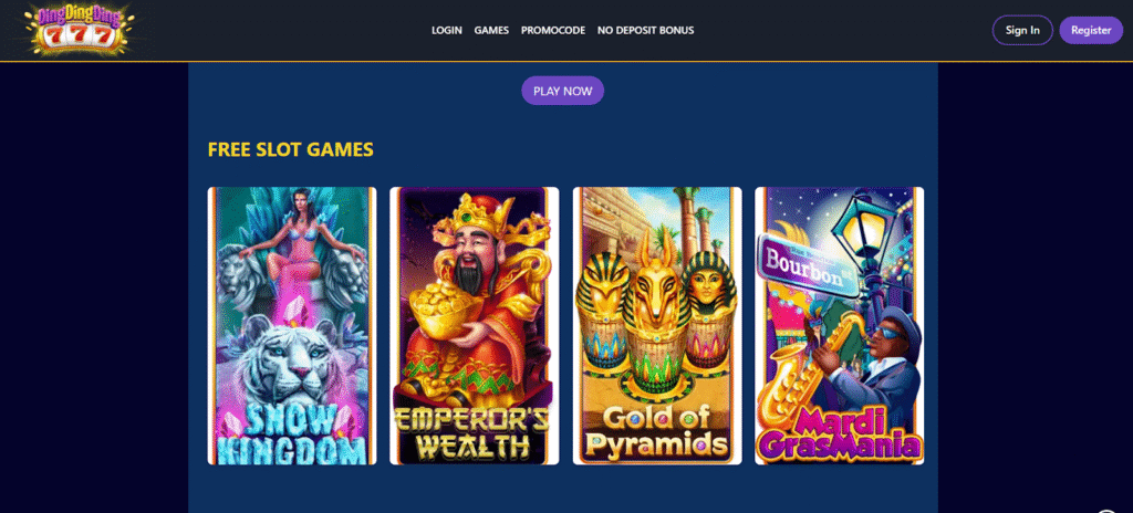 Ding Ding Ding Casino Key Features