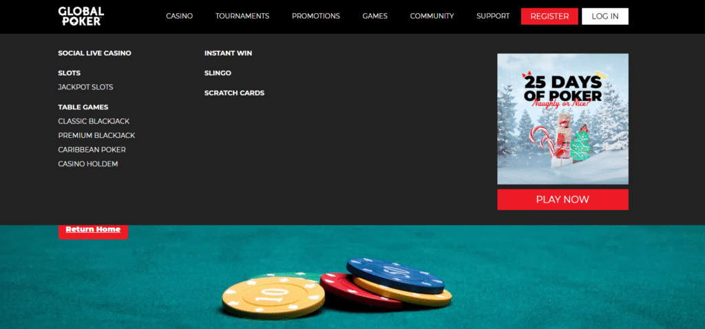 Global Poker Key Features