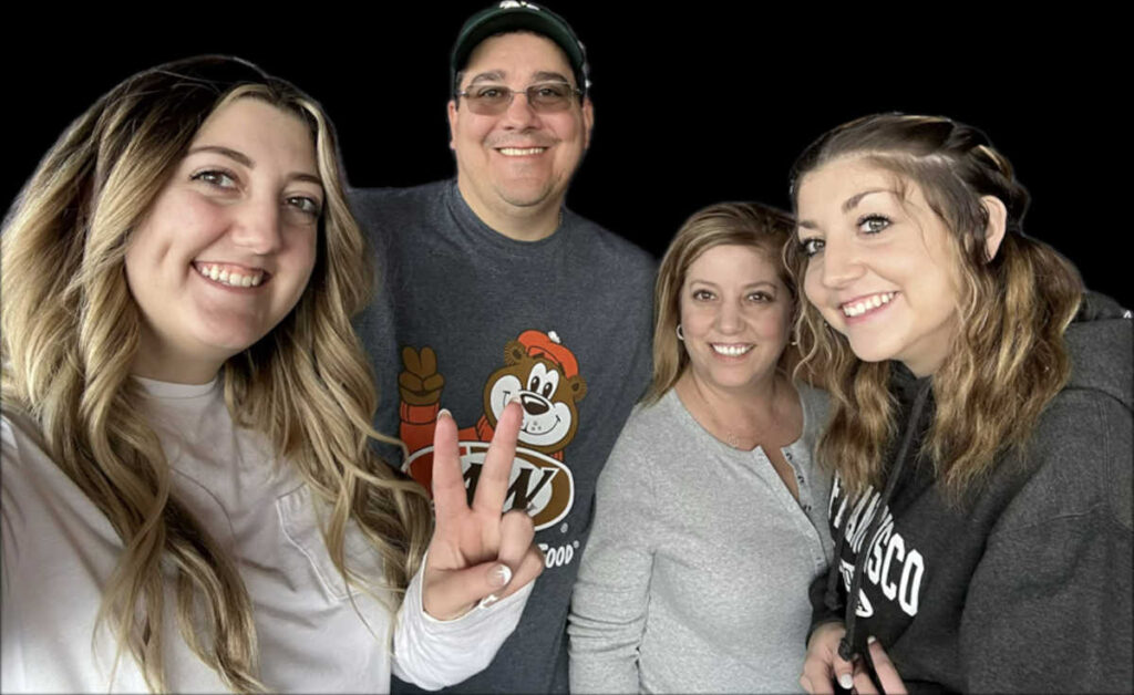 jason sanborn with his family