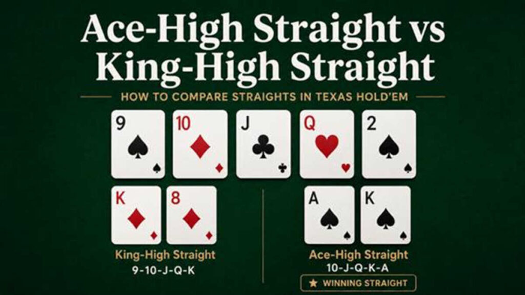 Texas Hold’em straight comparison cards