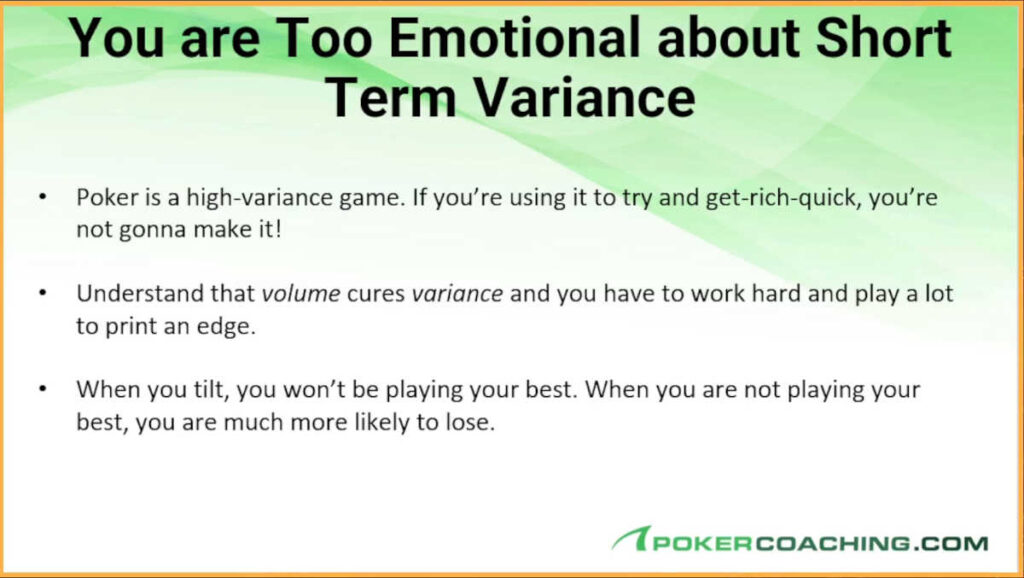 embracing variance in poker