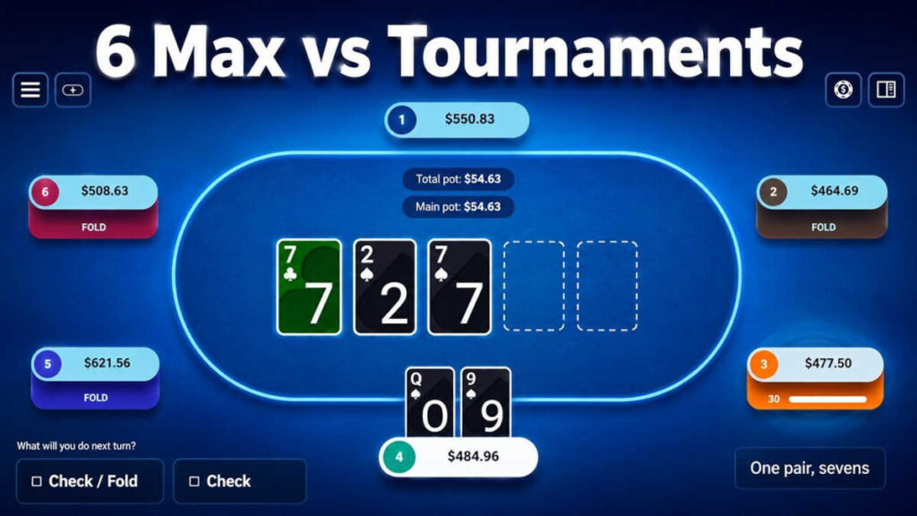 6max vs tournaments