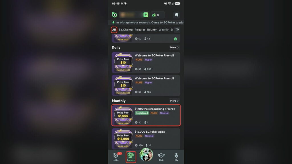 bcpoker-freeroll-lobby
